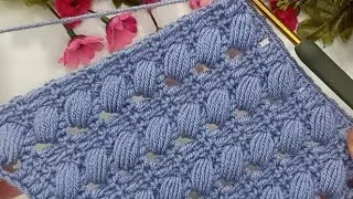 Woww fantastic💫 easiest crochet baby blanket pattern model💙#crochet #tunisian #knitting #diy #craft