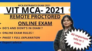 VIT MCA Entrance 2021|Full Guidelines To Remote Proctored Exam|Expert Advice|Must Watch