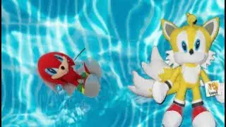 Pool day #sonic #silverthehedgehog #knucklestheechidna #espiothechameleon #tails #milesprower #pool
