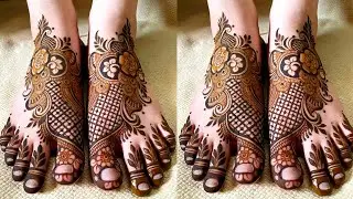 New Stylish Feet Mehndi Design Easy| Very Beautiful Feet Mehndi Design| Simple leg mehndi|leg mehndi