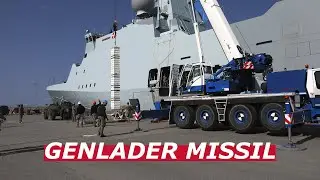 Genladning af missil på dansk fregat