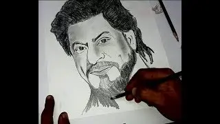 How to Draw Shahrukh Khan Sketch || Realistic Portrait