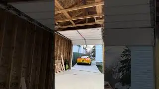 Cammed c6 z06 corvette backing into garage. Enjoy the chop #corvette #c6z06 #car