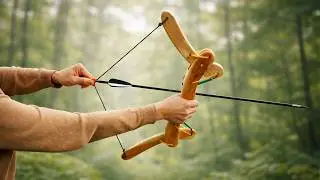 Handcrafted wooden bow rubber  #bow #slingshot #diy #woodscraft
