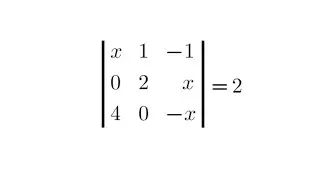 Determinantes con incógnitas . Ejercicio 1