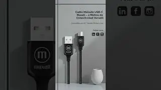 Cable Mallado USB-C Maxell &ndash; 2 Metros de Conectividad Vers&aacute;til