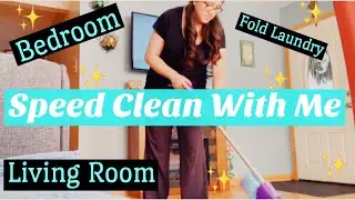 LIVING ROOM + BEDROOM SPEED CLEAN WITH ME