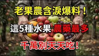 老果農點名5大高農殘水果！每天在慢性服毒？正確清洗法一次看懂