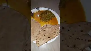 #indianfood #healthybreakfast #morning #cooking Jhinga ka sabji Desi Ghee laga hua roti