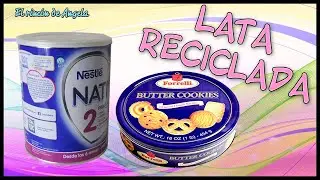 Lata reciclada con decoupage muy fácil - Diy manualidades