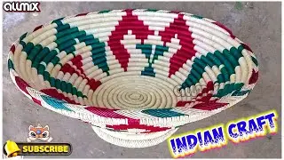 BEAUTIFUL- DORI KE DESIGN//सुन्दर डलियां के डिजाइन Handmade Basket Design// Indian Craft Dori ideas