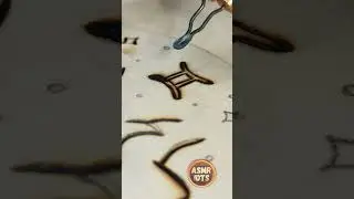 GEMINI ASMR WOODBURNING ZODIAC SIGN #asmr #pyrography #woodburning #zodiac