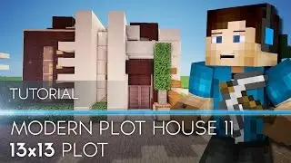 HD Tutorial: Minecraft Modern House 13x13 Plot