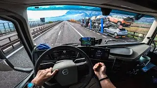 POV Truck DRIVING VOLVO FH 460 || Скучный автобан в Италии Boring autobahn in Italy🇮🇹