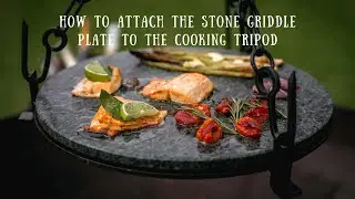How to attach the Stone Griddle Plate to athe Cooking Tripod