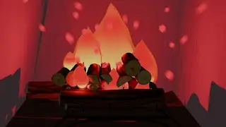 🔥 Cozy Fantasy Fireplace 🔥 1 Hour Stylized 3D Fire Ambience | Relax , Sleep or Study to