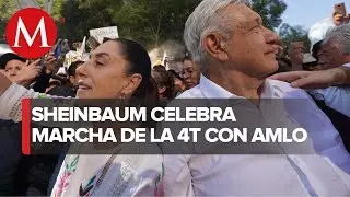 Cerca de 1.2 millones de personas marcharon con AMLO: Sheinbaum; 