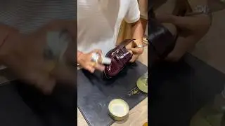 How to get mirror shine, polish crockett and jones loafer #mirrorshine #shoeshine #mirrorfinish