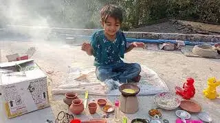 অনুশা রান্না করলো ডিম চাউমিন #minikitchen #miniature 