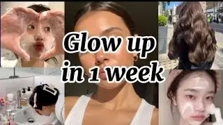Glow up in 1 week challenge ( No filters just habits) Self care routine 