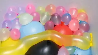 Popping Balloon | Pop Colorful Water Balloons - Fun Water Balloon Popping #4 ( slow motion )