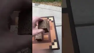 How to Craft a Minecraft Shield in Real Life #minecraftirl #minecraftshorts #minecraftmeme