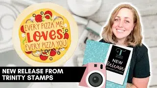 Pizza Shaped Valentine's Day Card [Hop + New Products from Trinity Stamps!]