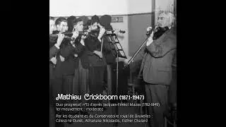 34 - Crickboom, Duo progressif n°13, 1e mvt - Célestine Duret, Athanase Nikolaidis, Esther Chalard