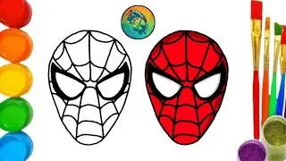 How To Draw Spiderman Mask Step By Step | Spiderman Face Mask Drawing