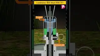 🤯Landmine💣 कैसे blast होता है ?(3D Animation) | #shorts