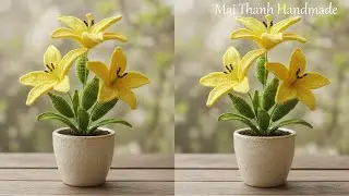 [ENG SUB] How to Crochet a Lily Flower I Hướng dẫn móc hoa Lily I Mai Thanh Handmade