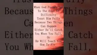 when God pushes you.#inspiration #godquotes