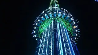 Orlando Free Fall - Full Experience! | Off-ride Nighttime POVs | World's Tallest Drop Tower!