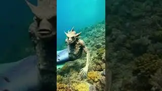 Merman or Siren caught on camera style clip. Fiction. #cryptid #fantasy  #mythicalcreatures #mermaid