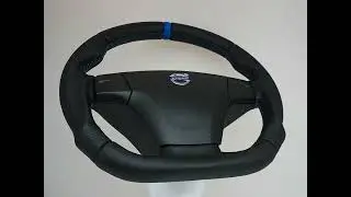 Custom Steering Wheels EU👉 VOLVO C30 S40 V50 C70  2006-2012/13 Flat bottom Sport grip steering wheel