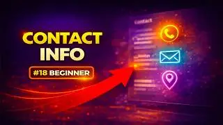 Beginner Guide: Contact Page Contact Info with Icons #18