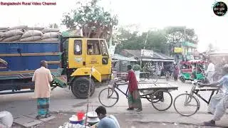 বাংলাদেশী গ্রামীণ বাজার, বকশীগঞ্জ । Bangladeshi Rural Video Bakshiganj  Old Bus Stand Point.