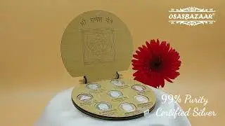 Osasbazaar Ashta Vinayak Pure Silver Coins for Puja and Gifting - 99% Pure - 20 gms