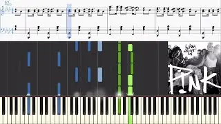 P!nk - What About Us (Synthesia Piano Tutorial w/Lyrics)