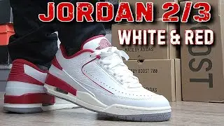 Обзор Air Jordan 2/3 White & Red и On Foots