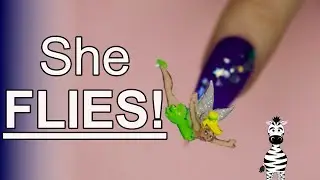 FLYING Tinkerbell Acrylic Nail Art Tutorial