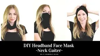 DIY: Sew a Headband Face Mask ( Neck Gaiter ) From T-Shirt - UPCYCLE