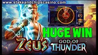MEGA BIG WIN on ZEUS GOD OF THUNDER 🚨 CASINO SLOT MEGA BONUS ROUND