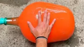 glass bottle tower vs metal ball  @ kbier shorts