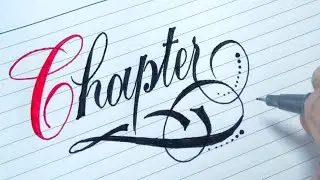 how to write chapter in stylish calligraphy