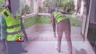3d epoxy corridor floor work
