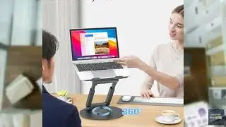 Review - tounee Telescopic Laptop Stand for Desk with 360&deg; Swivel Base, Sit to Stand, Hei