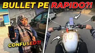 Rapido Rider On Bullet 😱 Customer Ka Reaction Dekh Ke Shock Ho Gaya! 😂 #RapidoRider#BulletPeRapido