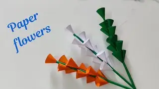 Tri colour flower making ideas | Independence day tricolour flower crafts | Independence day crafts