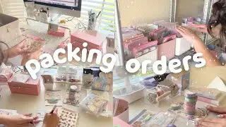 SMALL BUSINESS DIARIES | PACK STATIONERY ORDERS WITH ME | ASMR